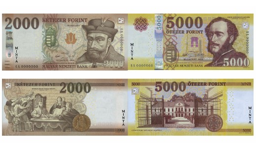 gy nznek ki a szerdn forgalomba kerl j 2 s 5 ezresek