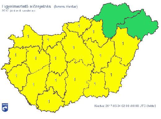 Viharokkal �s j�ges�vel b�cs�zik a h�tv�ge