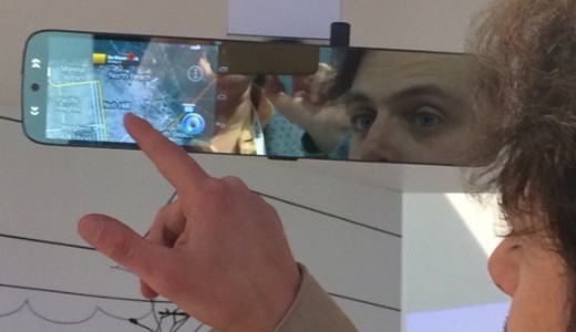 Visszapillant Android okostkr a kocsiba