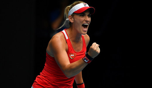 Babos T�mea d�nt�be jutott egyesben a tajvani tenisztorn�n