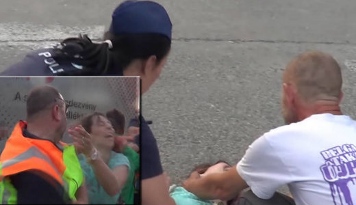 D�bbenetes k�psorok: a rend�r�k szeme l�tt�ra �t�tte ki a biztons�gi �r a fiatal l�nyt a V�rosligetben - vide�