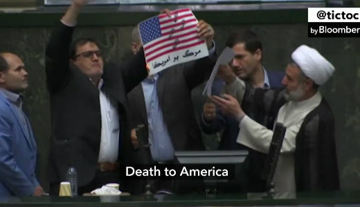 Amerikai z�szl�t �gettek az ir�ni parlament reggeli �l�s�n