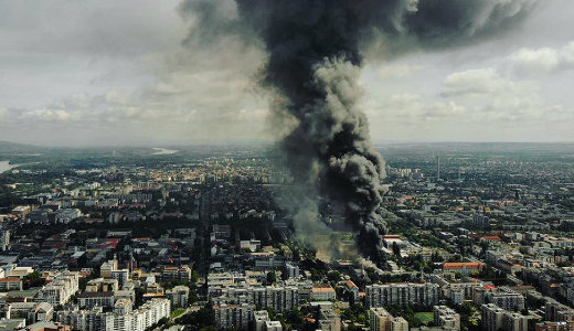 Seszt�k �rdekelts�g�be tartoz� c�g telephelye gyulladt ki Budapesten