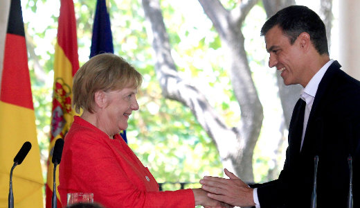 Merkel Spanyolorszgban keresi a kzs eurpai megoldst