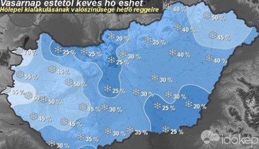 Fagy �s havaz�s is v�rhat� vas�rnap �jjel