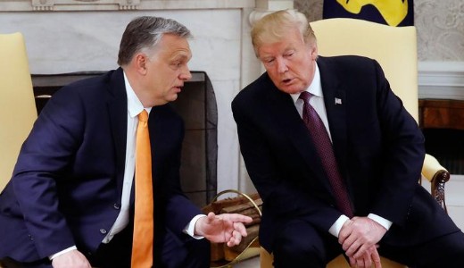 Azonnal visszarep�lt Magyarorsz�gra Orb�n Trumpt�l